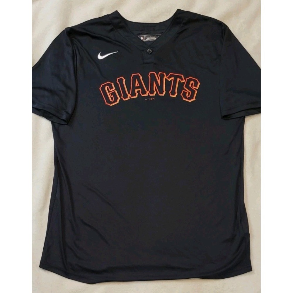NIKE SAN FRANCISCO GIANTS MENS BLACK SHORT SLEEVE #11 JERSEY SIZE LARGE
